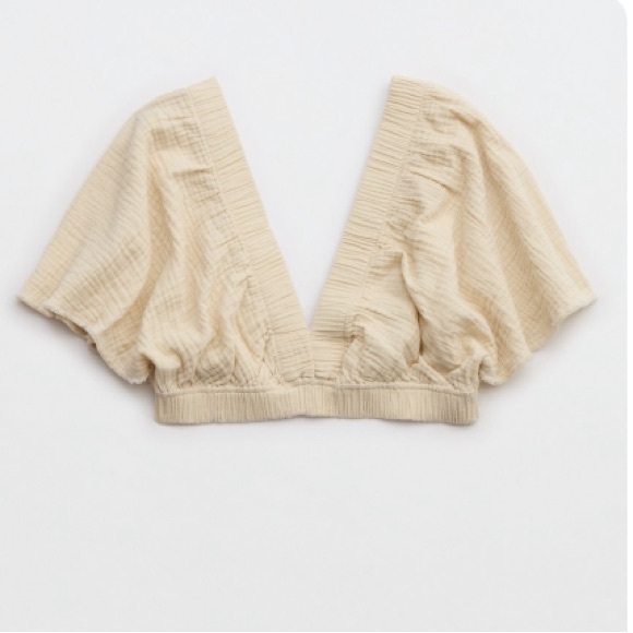 aerie Tops - AERIE POOL-TO-PARTY FLUTTER
SLEEVE T-SHIRT